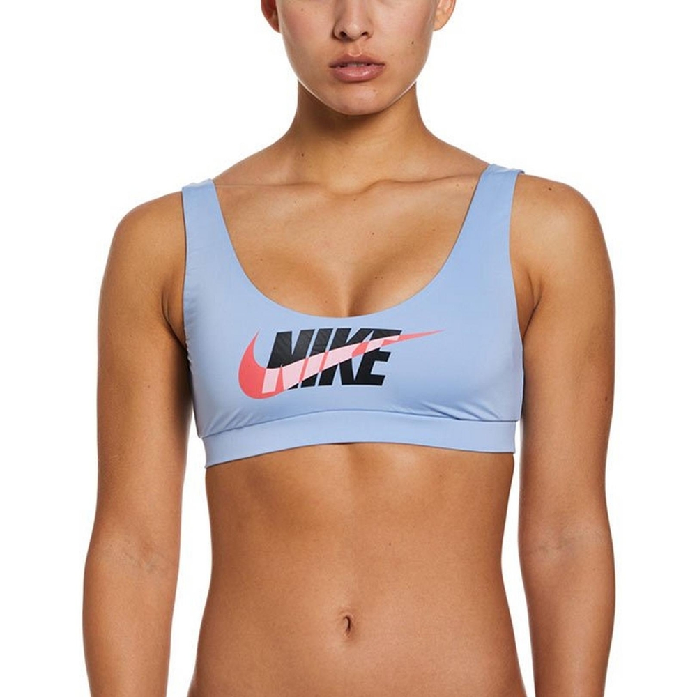Nike Women's Sky Blue Scoop Neck Bikini Size Large